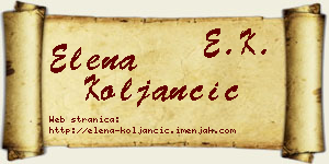 Elena Koljančić vizit kartica